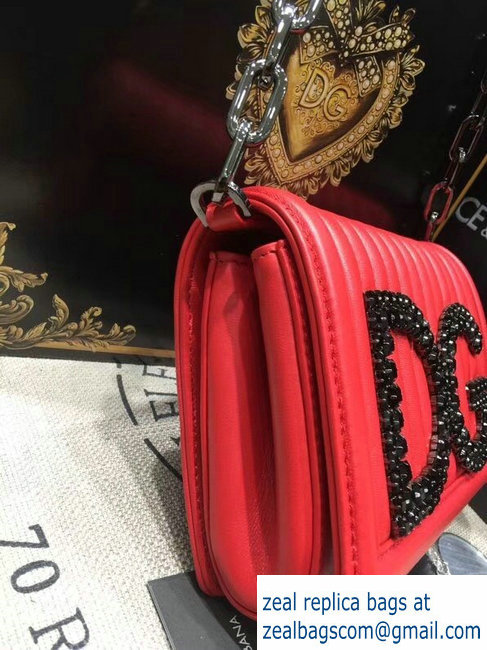 Dolce  &  Gabbana DG Girls Shoulder Bag In Quilted Nappa Leather Red 2018